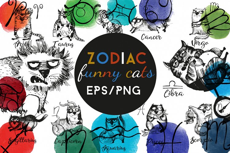 Zodiac funny cats