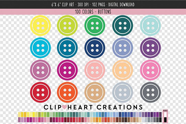 Button Clip Art - 100 Clip Art Graphics