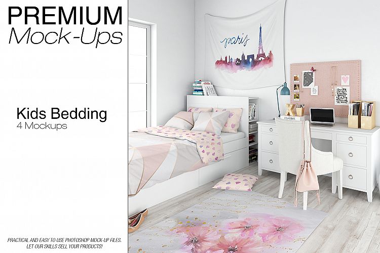 Kids Room - Bed Set, Tapestry, Rug & Pillows Set