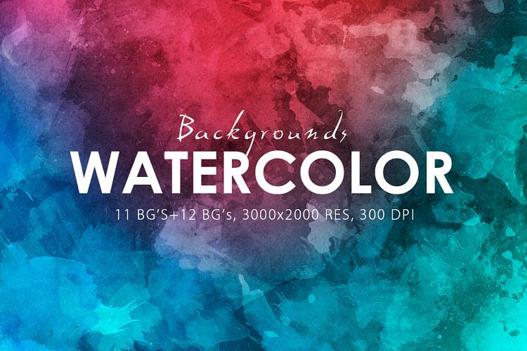 Watercolor Backgrounds & Bonus