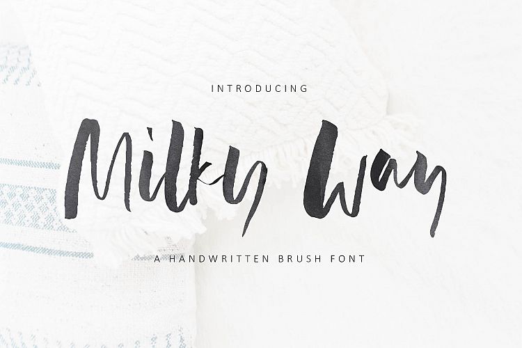 Milky Way Brush Font