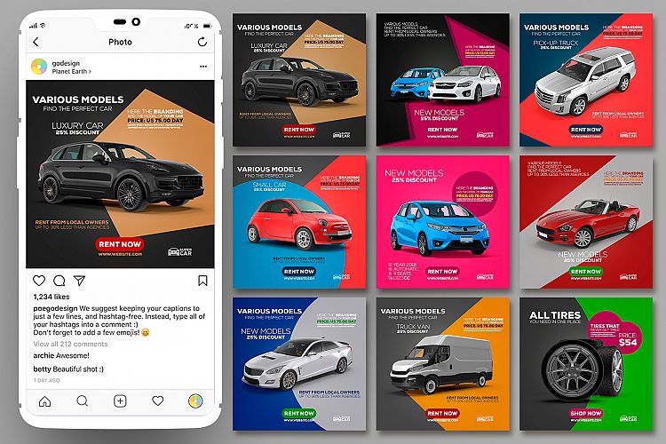 Instagram Posts Car