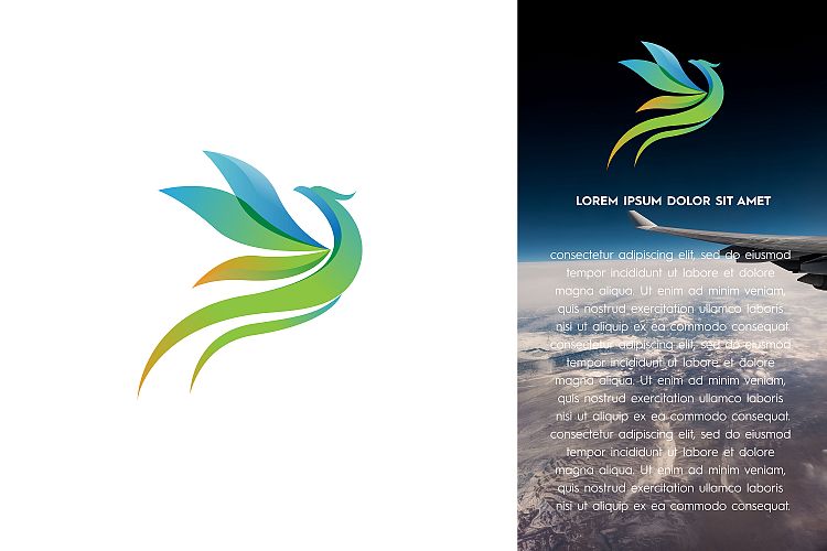 Abstract phoenix logo vector image
