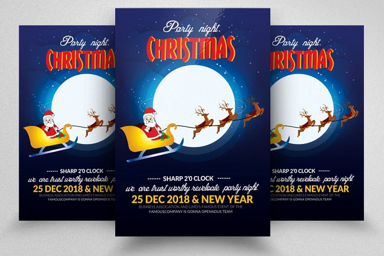 Marry Christmas Flyer Template
