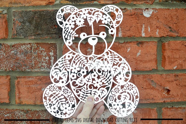 Teddy Bear paper cut SVG / DXF / EPS files