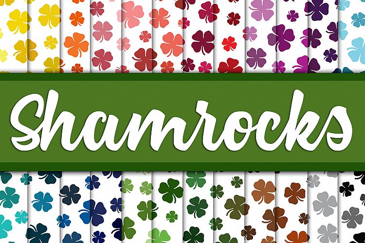 Shamrock Digital Paper - St Patricks Day Backgrounds