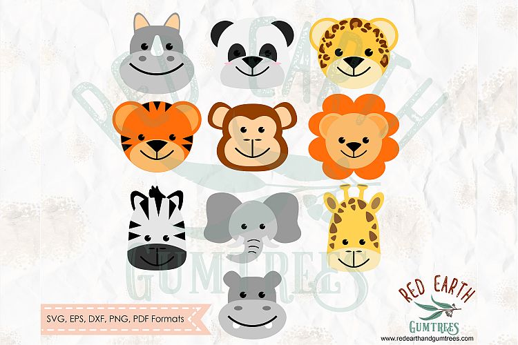 Cute Baby animals safari theme in SVG,DXF,PNG,EPS,PDF format