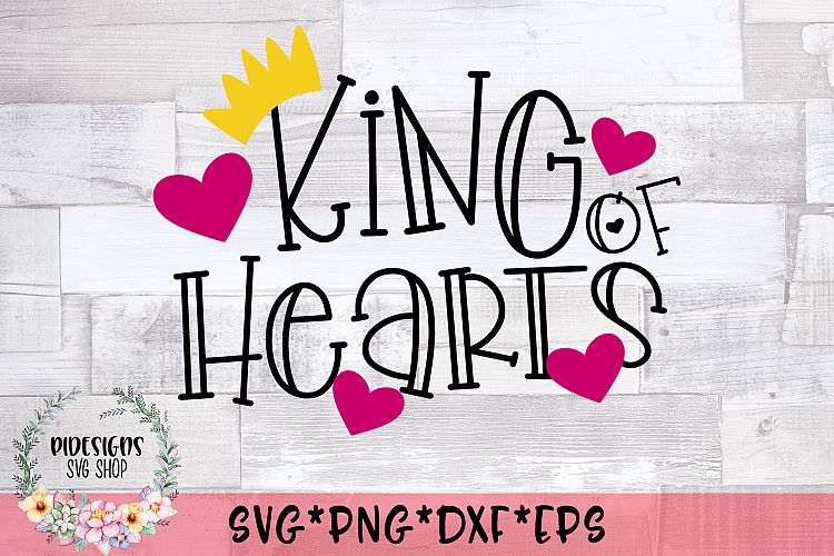 King Of Hearts SVG Cut File