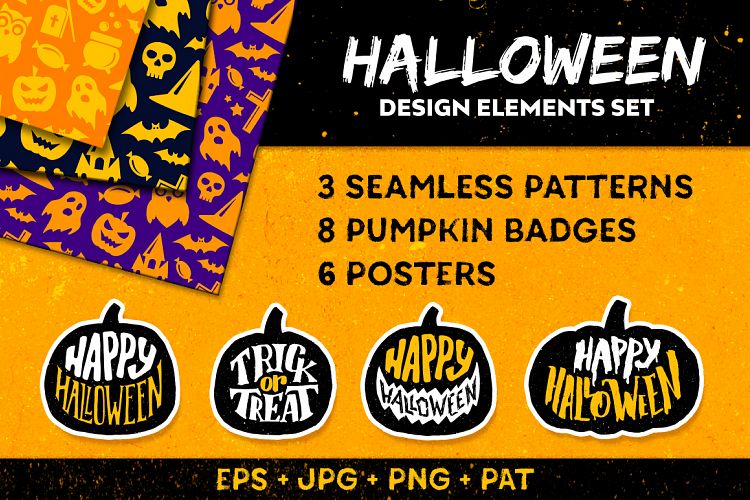 Halloween decorative elements