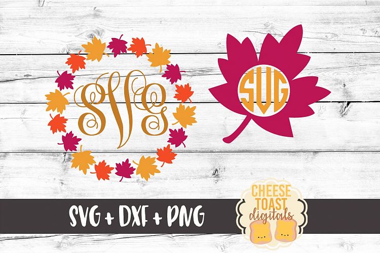 Leaf Monogram Frames - Fall SVG Files