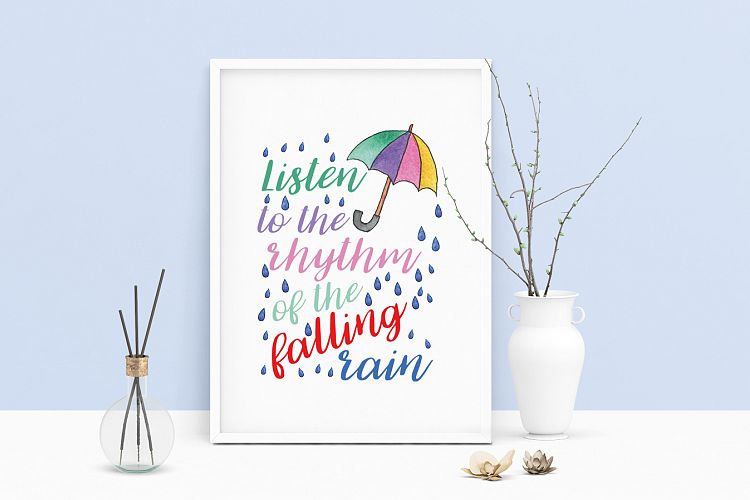 Printable Art Listen To The Rhythm Of The Falling Rain Print
