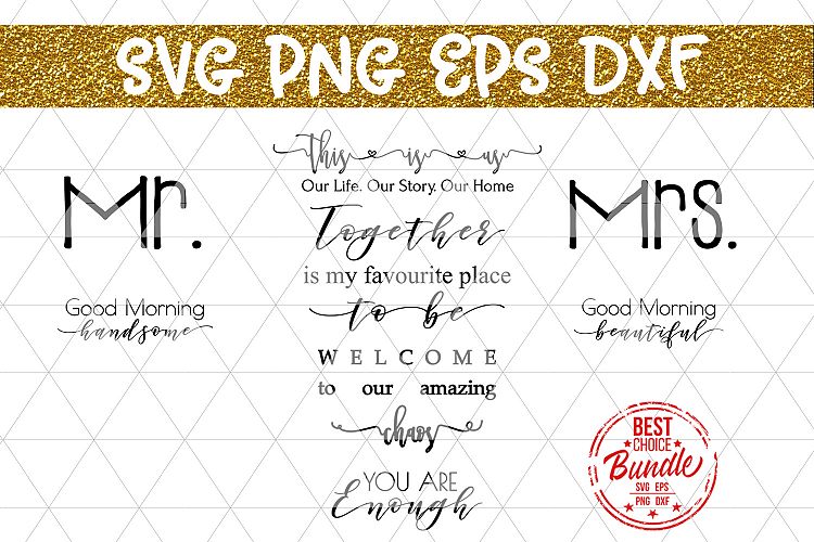 Couple SVG Bundle, Love Home Decor, Marriage, EPS PNG DXF