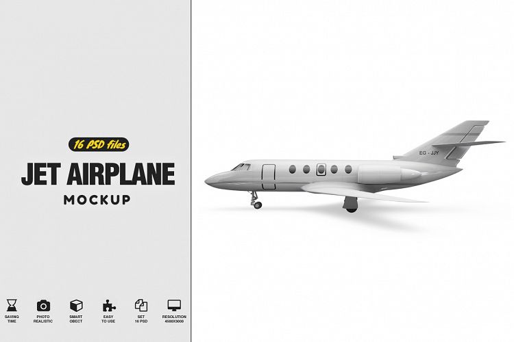 Jet Airplane Mockup