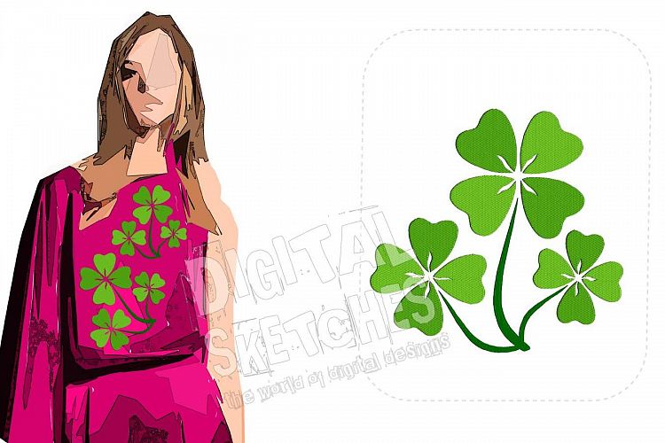 Cloverleaf Luck Machine Embroidery Design 4 Sizes