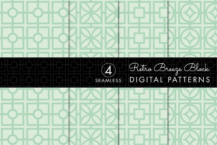 Light Green Retro Breeze Block Patterns