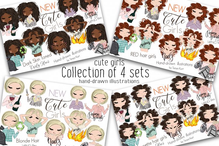 Collection of 4 Sets Girls