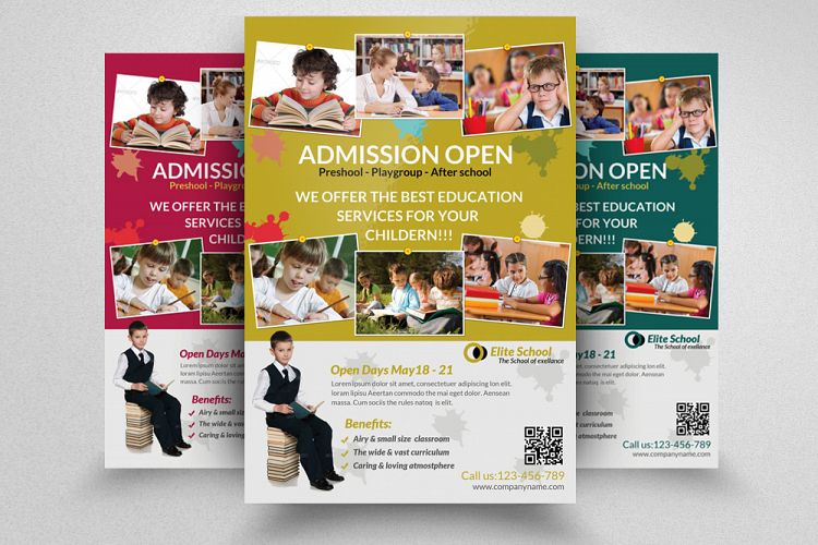 Kids School Admission Open Flyer Template