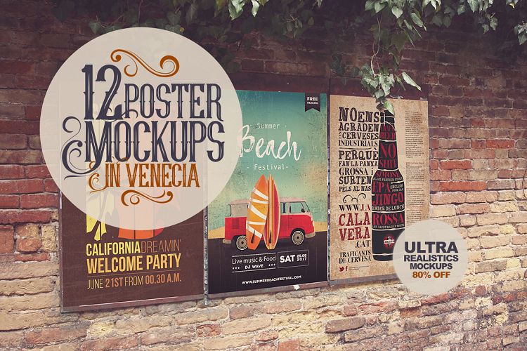 12 Poster Mockup in Venecia