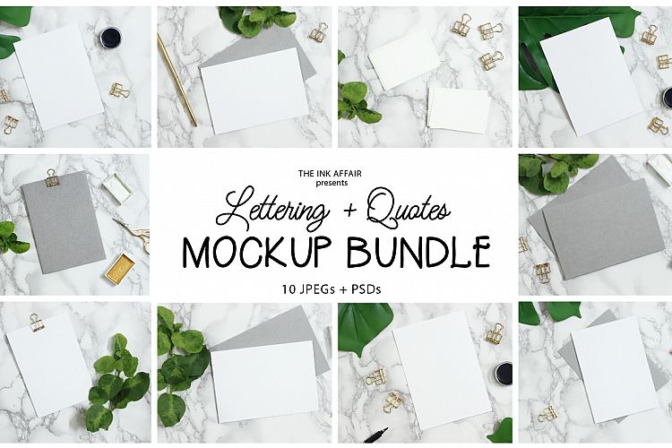 Quotes+Lettering Mockup Bundle