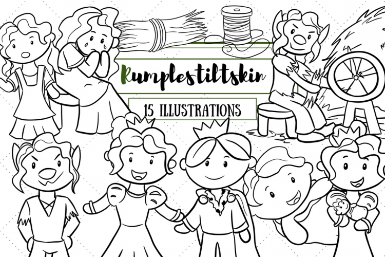 Rumplestiltskin Fairy Tale Digital Stamp Collection