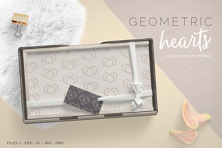 Geometric Hearts Patterns