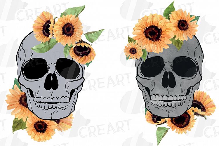 Free Free 80 Sunflower Skull Svg SVG PNG EPS DXF File
