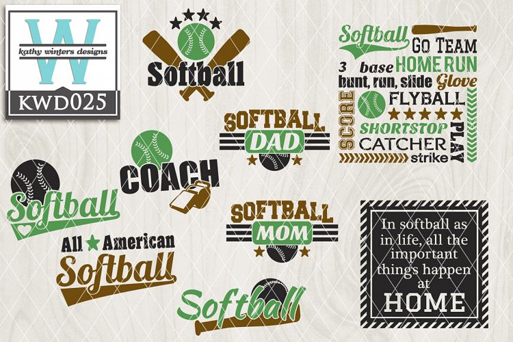 Softball Cutting Files KWD025