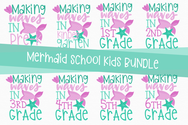 Mermaid Back To School Design Set