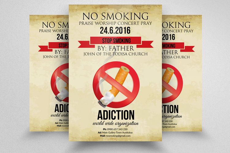 No Smoking Flyer Template