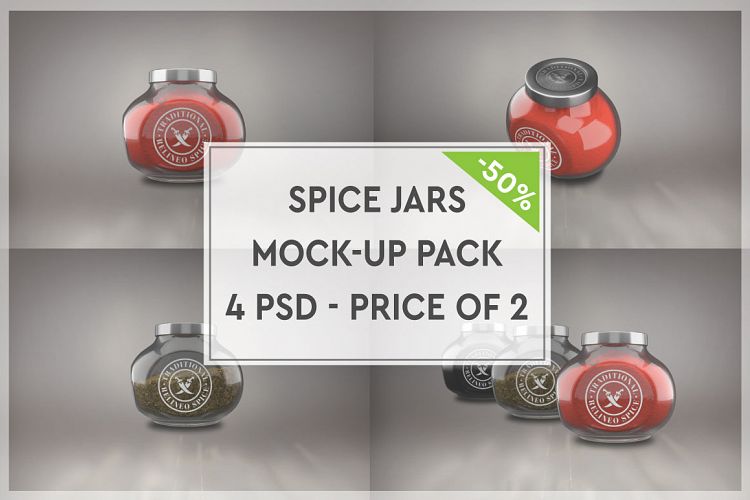 Spice Jars Mock-up Pack #1 example image 1