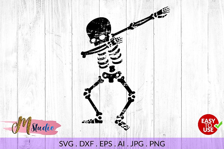 Dabbing skeleton svg, dab, for Silhouette Cameo or Cricut.