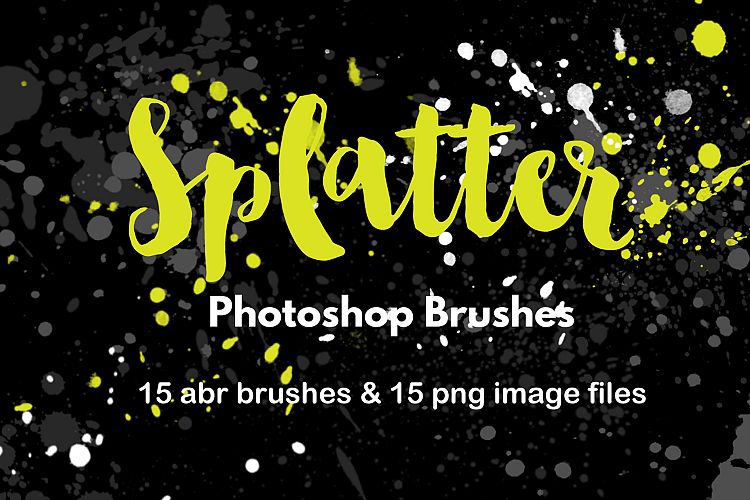 Watercolor Splatter Graffiti Paint Strokes Photoshop Brushes