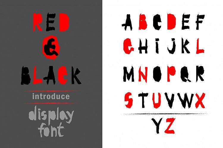 Red-and- Black OTF font