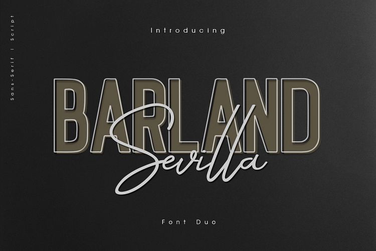 Barlan Sevila script & sans duo