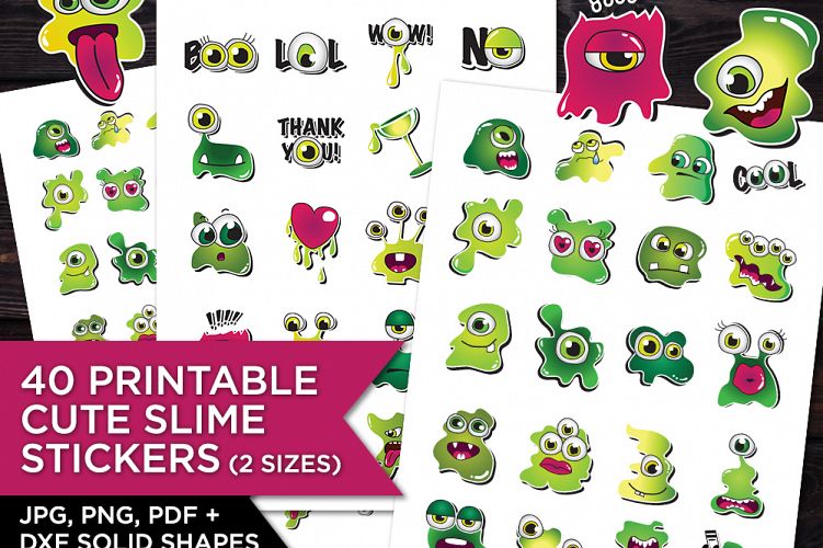 Slime Stickers/ Clip Art