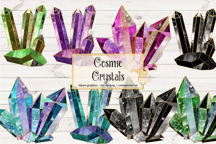 Cosmic Crystals Clipart
