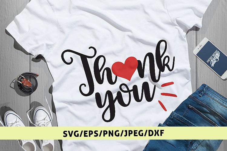 Thank You - SVG EPS DXF PNG Cutting Files