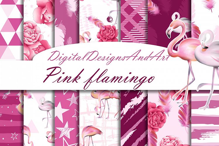 Flamingo digital paper