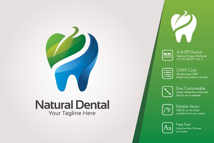 Natural Dental Logo Template