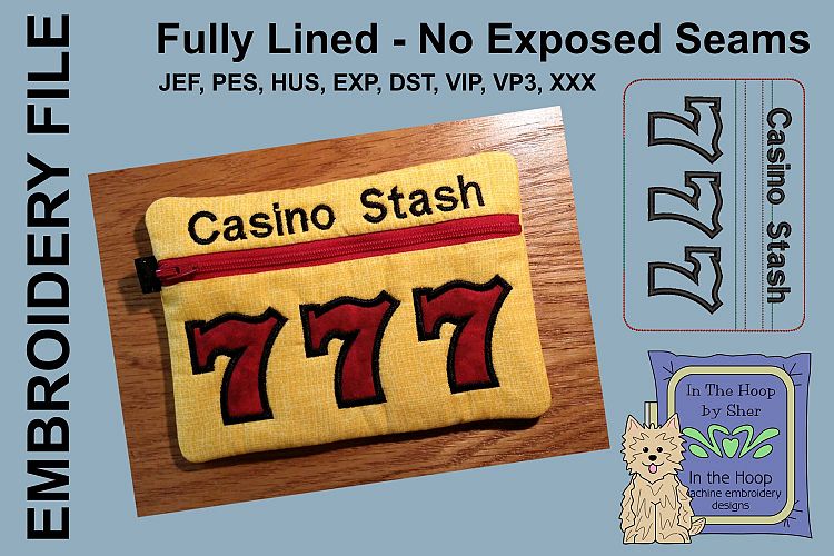 ITH Lucky Sevens Zipper Bag - Fully Lined, 5X7 HOOP