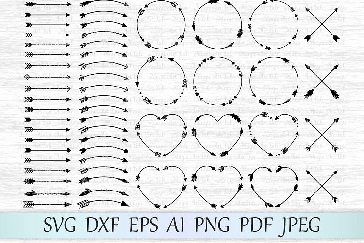 Arrows svg, Circle monogram svg, Circle frame arrow, Heart frame, Criss cross arrows, Tribal arrows svg, Boho arrows clipart, Ethnic aztec