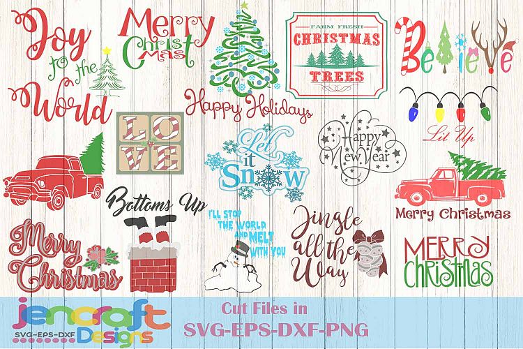 Christmas SVG Bundle. Holiday Svg Snowman SVG, EPS, DXF, PNG
