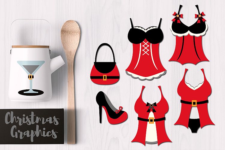 Christmas Santa Lingerie Clip art Graphics