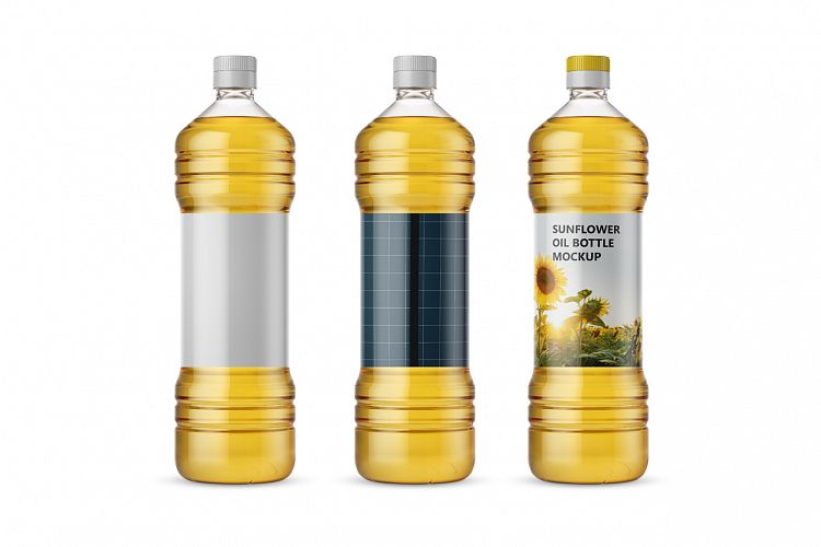 Sunflower Oil Bottle Mockup