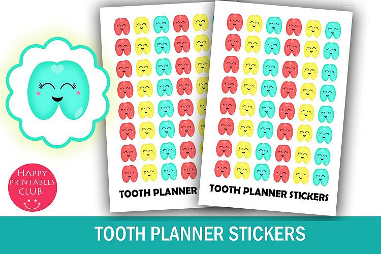 Tooth Planner Stickers-Dentist Appointment Stickers- Tooth