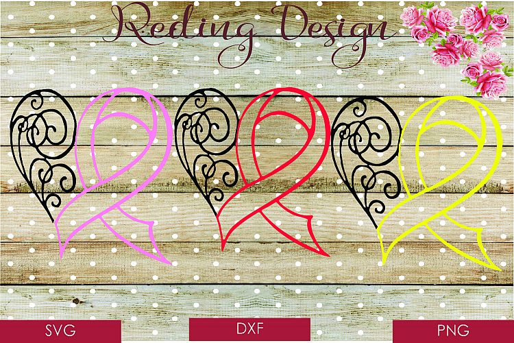 Awareness Hearts Bundle SVG DXF PNG Digital Cut Files