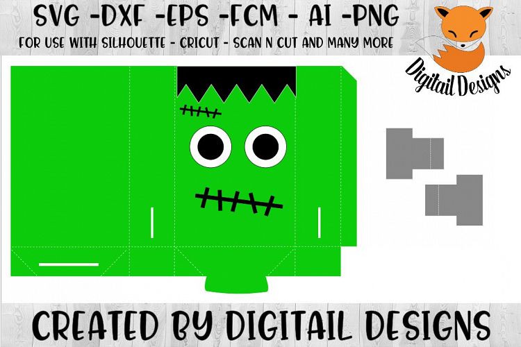 Halloween Treat Bag Paper Cutting Template SVG