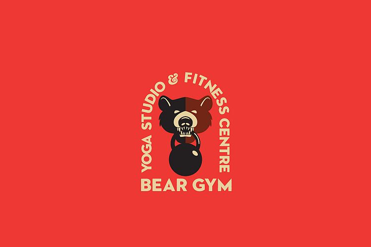 Bear Gym Logo Template