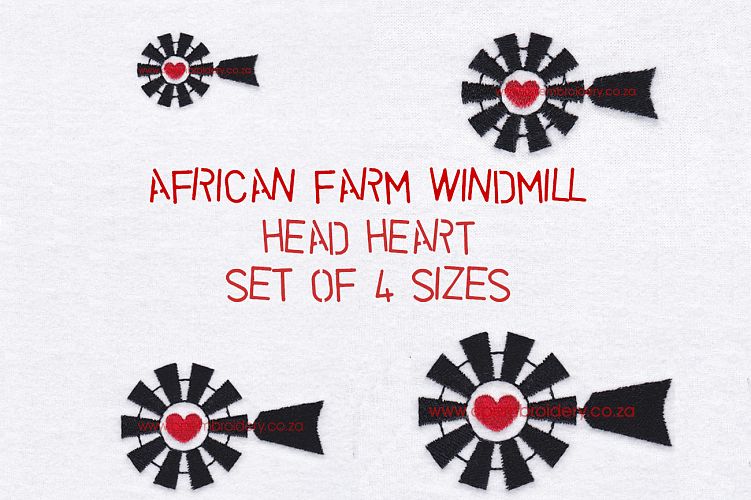 Red Heart Top Windmill Machine Embroidery File