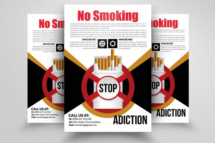 No Smoking Flyer Template